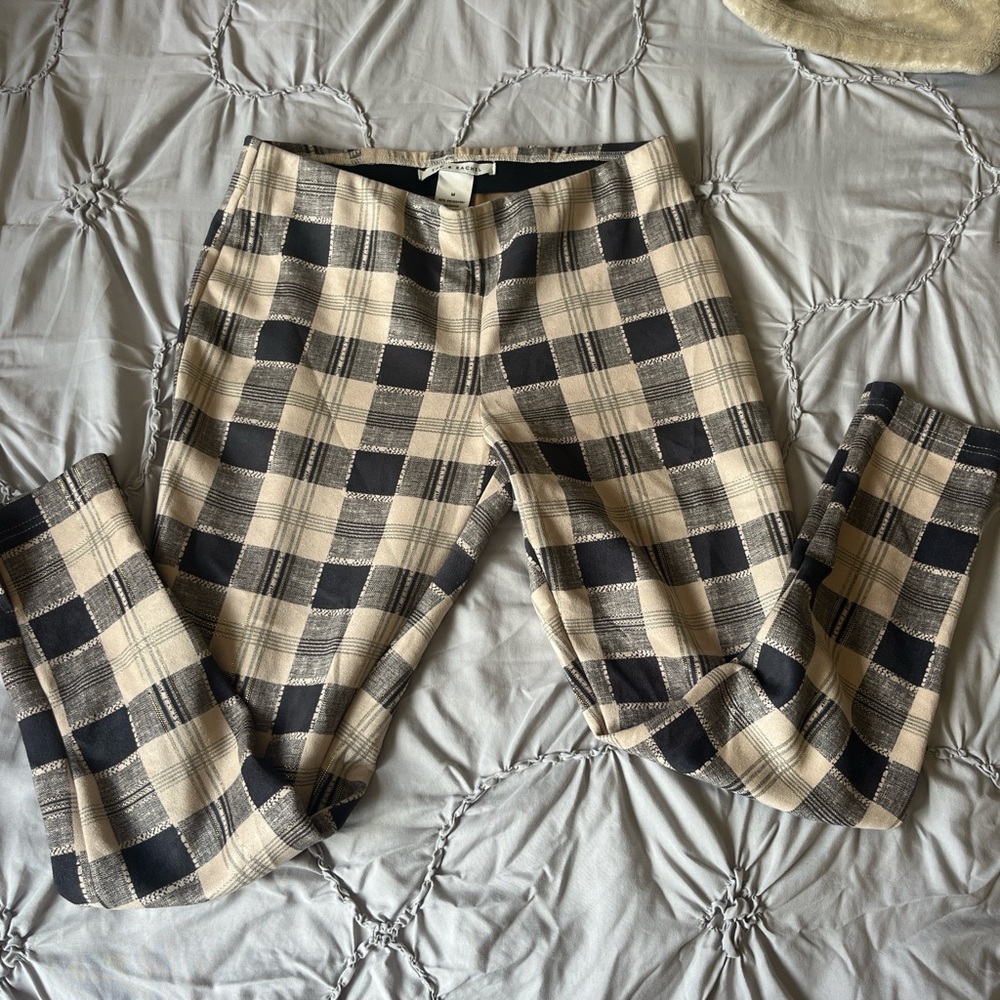 Zac & Rachel Black and Cream Plaid Trousers